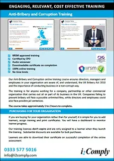 Anti-Bribery Course Flyer