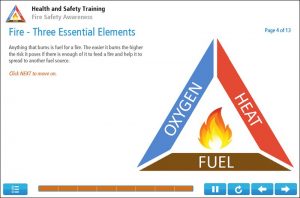 Example screens of Fire Safety Awareness Training 1