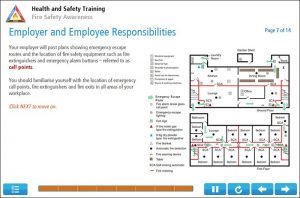 Example screens of Fire Safety Awareness Training 2