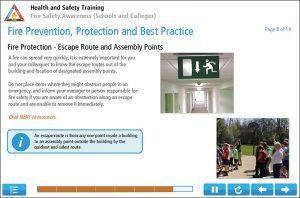 Example screens of Fire Safety Awareness Training 3
