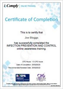 Infection Prevention Control Online Training Course i2Comply