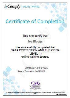 Online Data Protection & GDPR Course | i2Comply