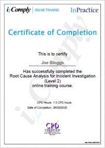 RCA Example Certificate