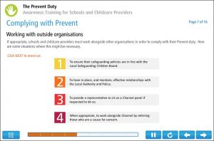 Prevent Duty Online Training Screenshot Example 2