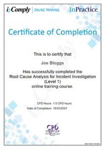 RCA Level 1 Example Certificate