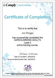 Safeguarding Certificate