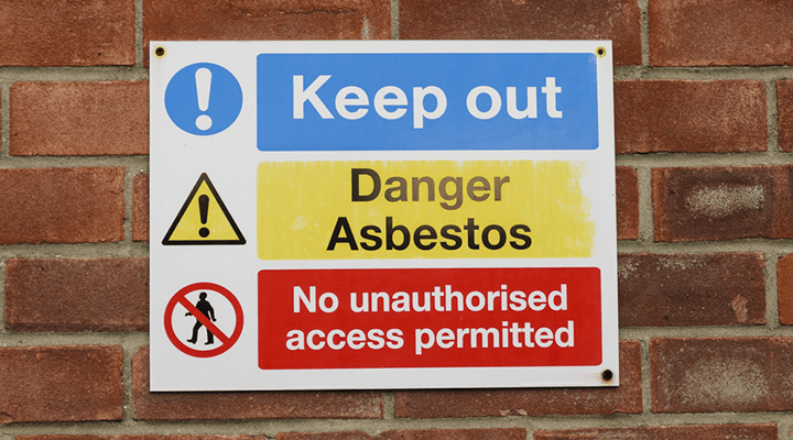 Asbestos Warning Sign