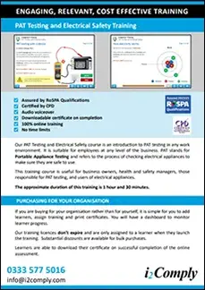 Online PAT Testing Course Flyer