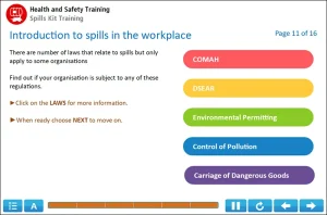 Spill Kit Online Course Example 1
