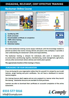 Banksman Online Course Flyer