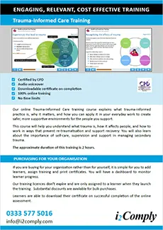 Trauma-Informed Care Course Flyer