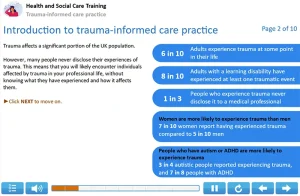 Trauna-informed care training example 1